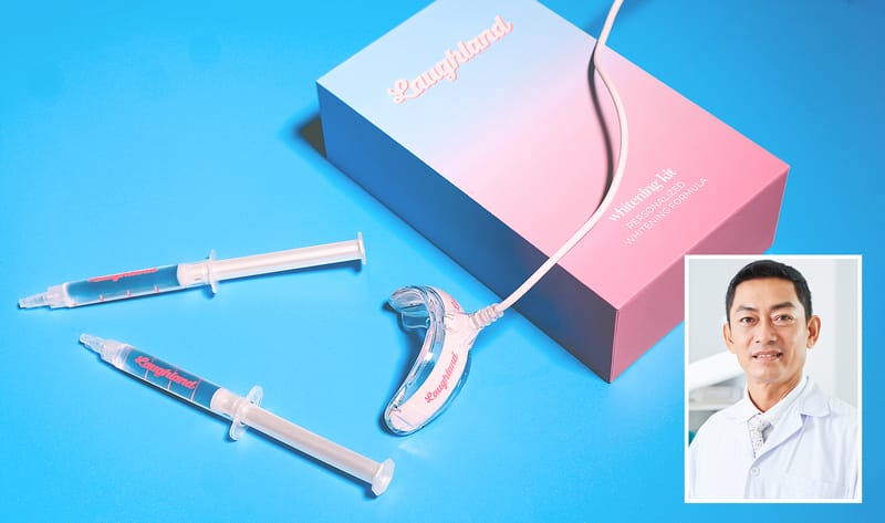 What comes in the Laughland teeth whitening box