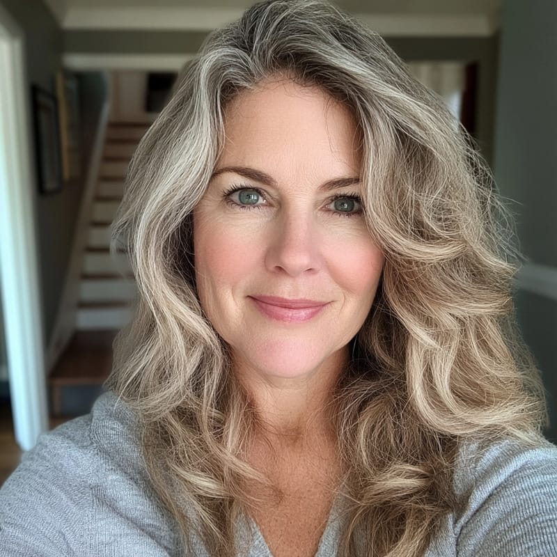 Mujer con piel suave después de usar el cuidado de la piel Unity Eye Serum